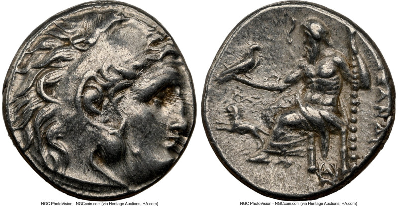 THRACIAN KINGDOM. Lysimachus (305-281 BC). AR drachm (17mm, 4.31 gm, 12h). NGC C...