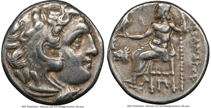 THRACIAN KINGDOM. Lysimachus (305-281 BC). AR drachm (17mm, 1h). NGC VF. Posthum...