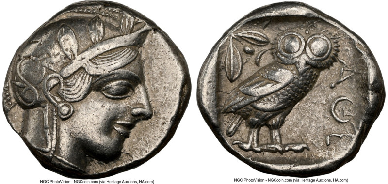 ATTICA. Athens. Ca. 440-404 BC. AR tetradrachm (23mm, 17.15 gm, 1h). NGC Choice ...