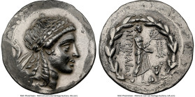 AEOLIS. Myrina. Ca. mid-2nd century BC. AR tetradrachm (32mm, 16.68 gm, 1h). NGC Choice XF 5/5 - 3/5, brushed. Laureate head of Apollo right / MYPINAI...