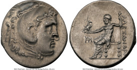 PAMPHYLIA. Perga. Ca. 221-188 BC. AR tetradrachm (30mm, 12h). NGC Choice VF, scratches, die shift. Late posthumous issue in the name and types of Alex...