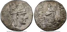ARMENIAN KINGDOM. Tigranes II the Great (95-56 BC). AR tetradrachm (27mm, 15.63 gm, 12h). NGC Choice XF 4/5 - 3/5. Tigranocerta, ca. 80-68 BC. Diademe...