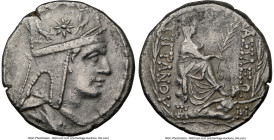 ARMENIAN KINGDOM. Tigranes II the Great (95-56 BC). AR tetradrachm (26mm, 15.73 gm, 1h). NGC XF 4/5 - 3/5. Tigranocerta, ca. 80-68 BC. Diademed and dr...