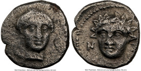 CILICIA. Nagidus. Ca. 410-360 BC. AR obol (9mm, 6h). NGC VF. Head of Aphrodite, facing three-quarters right, hair in sphendone; N in left field / Head...