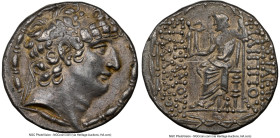 SELEUCID KINGDOM. Philip I Philadelphus (ca. 95/4-76/5 BC). AR tetradrachm (27mm, 11h). NGC Choice VF, flan flaw, marks. Antioch on the Orontes, ca. 8...