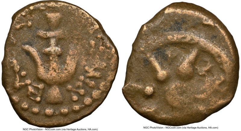 JUDAEA. Hasmoneans. Alexander Jannaeus (103-76 BC). AE prutah (12mm). NGC Choice...