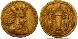 SASANIAN EMPIRE. Shahpur I (AD 240-272). AV dinar (22mm, 7.46 gm, 3h). NGC Choice AU 5/5 - 3/5, light scuff. Mint I ("Ctesiphon"), Phase 2, ca. AD 260...