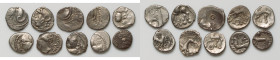 ANCIENT LOTS. Celtic. Gaul. Ca. mid 1st century BC. Lot of ten (10) AR quinarii. Fine-Choice Fine. Includes: Ten AR quinarii, various types. Total of ...
