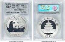 People's Republic 5-piece Lot of Certified silver "Panda" 10 Yuan (1 oz) 2011 MS70 PCGS, KM1980. First Strike. HID09801242017 © 2024 Heritage Auctions...