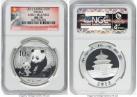People's Republic 4-Piece Lot of Certified silver "Panda" 10 Yuan (1 oz) 2012 MS70 NGC, KM2029. Early Releases. HID09801242017 © 2024 Heritage Auction...