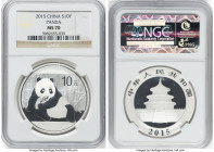 People's Republic 4-Piece Lot of Certified silver "Panda" 10 Yuan (1 oz) 2015 MS70 NGC, KM2216. HID09801242017 © 2024 Heritage Auctions | All Rights R...