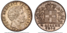 Othon 1/2 Drachma 1833 MS64 PCGS, Munich mint, KM19. First year of type. HID09801242017 © 2024 Heritage Auctions | All Rights Reserved