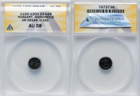 Anonymous Denar ND (1100-1200) AU58 ANACS, Huszar-100-101. Often listed under Bela II the Blind (1131-1141). Glossy onyx-brown and conservatively grad...