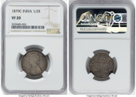 British India. Victoria 1/2 Rupee 1879-C VF20 NGC, Calcutta mint, KM491. HID09801242017 © 2024 Heritage Auctions | All Rights Reserved