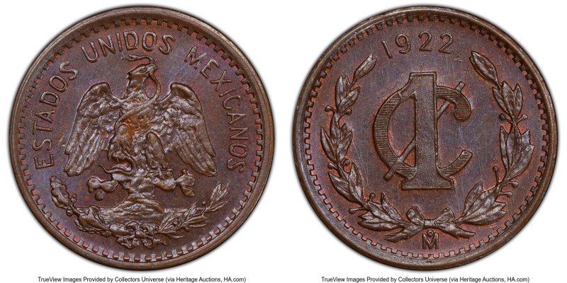 Estados Unidos 3-Piece Lot of Certified Centavos MS64 Brown PCGS, Mexico City mi...