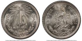 Estados Unidos 3-Piece Lot of Certified 10 Centavos, 1) 10 Centavos 1914-M - MS66 PCGS, Mexico City mint, KM428 2) 10 Centavos 1919-M - MS64 NGC, Mexi...