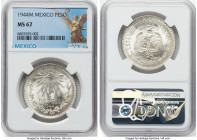 Estados Unidos Peso 1944-M MS67 NGC, Mexico City mint, KM455. HID09801242017 © 2024 Heritage Auctions | All Rights Reserved