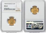 Estados Unidos gold 5 Pesos 1907 MS62 NGC, Mexico City mint, KM464,, Fr-168. From the Arrowood Cache HID09801242017 © 2024 Heritage Auctions | All Rig...