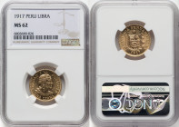 Republic gold Libra 1917 MS62 NGC, Lima mint, KM207, Fr-73. HID09801242017 © 2024 Heritage Auctions | All Rights Reserved