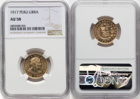 Republic gold Libra 1917 AU58 NGC, Lima mint, KM207, Fr-73. HID09801242017 © 2024 Heritage Auctions | All Rights Reserved