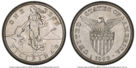 USA Administration Peso 1908-S/S MS62 PCGS, San Francisco mint, KM172, Allen-17.03a. HID09801242017 © 2024 Heritage Auctions | All Rights Reserved