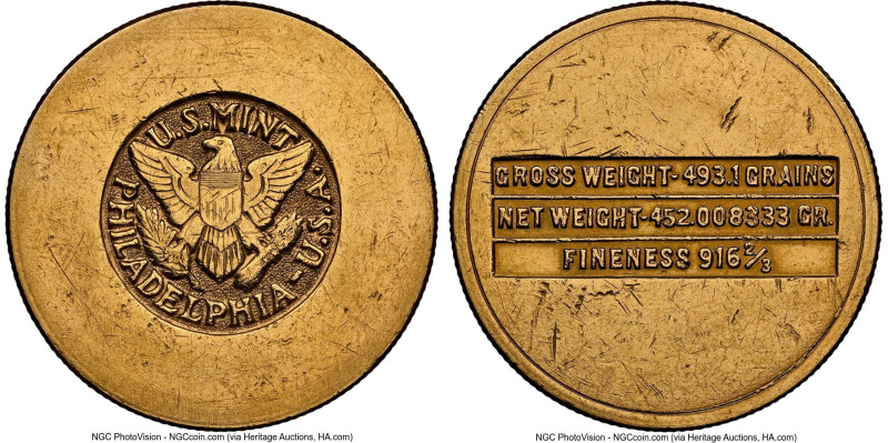 Abd Al-Aziz Bin Sa'ud gold 4 Pounds ND (1945/1946) UNC Details (Cleaned) NGC, Ph...