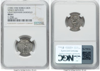 Anonymous silver "Imitation" Gros ND (1300-1350) MS61 NGC, D&D-Unl. 1.36gm. Imitation of a Venetian Grosso in the name of Giovanni Dandolo. This elusi...