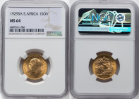 George V gold Sovereign 1929-SA MS64 NGC, Pretoria mint, KM-A22, S-4005. HID09801242017 © 2024 Heritage Auctions | All Rights Reserved
