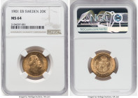 Oscar II gold 20 Kronor 1901-EB MS64 NGC, Stockholm mint, KM765. HID09801242017 © 2024 Heritage Auctions | All Rights Reserved