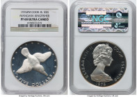 Elizabeth II 5-Piece Lot of Certified silver Proof Assorted Issues NGC, 1) Cook Islands: Elizabeth II silver Proof 5 Dollars 1976-FM - PR68 Ultra Came...