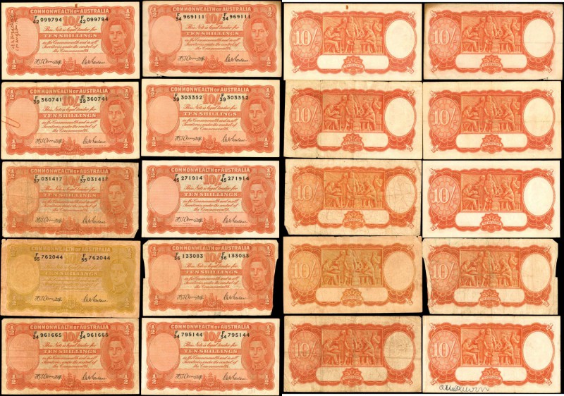 AUSTRALIA. Commonwealth Bank of Australia. 10 Shillings, (1939-52). P-25b. Very ...