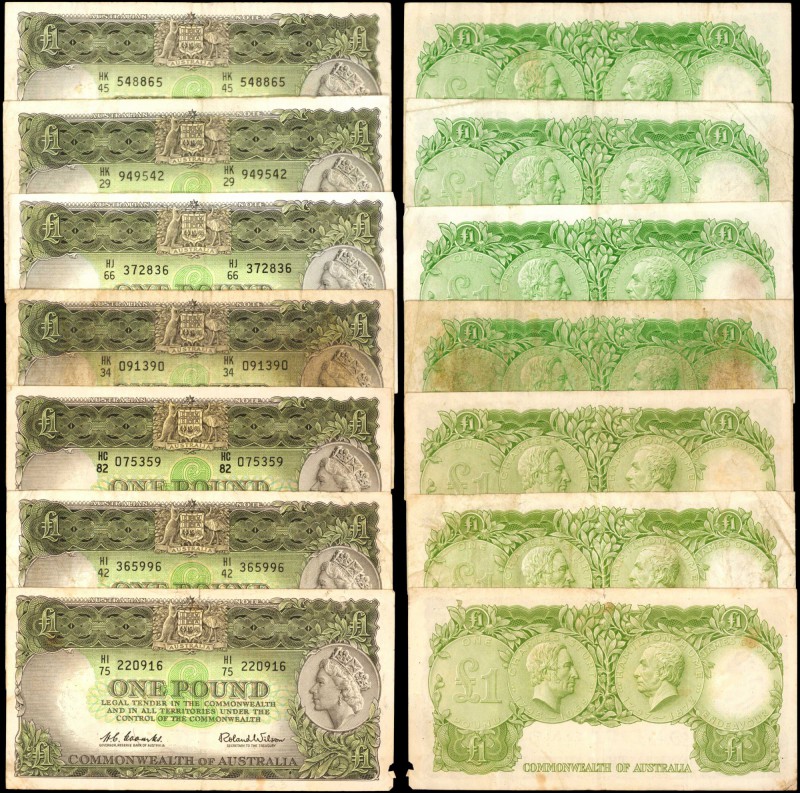 AUSTRALIA. Commonwealth of Australia. 1 Pound, (1953-60). P-30. Very Fine.

7 ...