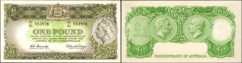 AUSTRALIA. Reserve Bank of Australia. 1 Pound, (1961-65). P-34a. Choice Uncircul...