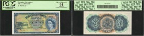 BERMUDA. Bermuda Government. 1 Pound, 1952. P-20a. PCGS Currency Very Choice New 64 Apparent. Mounting Remnants on Back.

A more challenging 1952 da...