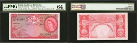 BRITISH CARIBBEAN TERRITORIES. British Caribbean Territories, Eastern Group. 1 Dollar, 1954-57. P-7b. PMG Choice Uncirculated 64.

A very appealing ...