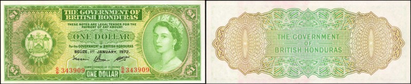BRITISH HONDURAS. Government of British Honduras. 1 Dollar, 1972. P-28c. Choice ...