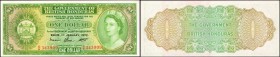 BRITISH HONDURAS. Government of British Honduras. 1 Dollar, 1972. P-28c. Choice About Uncirculated.

Bright green color and punch through embossing ...