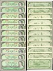 CANADA. Banque du Canada. Lot of (11) 1 Dollar, Mixed Dates. P-75b, 75c, 84a, & 84b. Choice Uncirculated.

11 pieces in lot. A group of Queen Elizab...