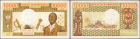CENTRAL AFRICAN REPUBLIC. Republique Centrafricaine. 10,000 Francs, ND (1976). P-4. Very Fine.

A popular CAR high denomination designed always welc...