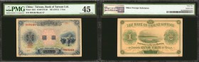 CHINA--TAIWAN. Bank of Taiwan. 1 Yen, ND (1915). P-1921. PMG Choice Extremely Fine 45.

(S/M #T70-20) Block 27. A popular mid-grade design found her...