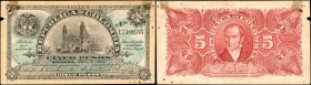 COLOMBIA. Republica de Colombia. 5 Pesos. April 1904. P-311.

This is also from the beautifully rendered Waterlow & Sons series. Green face tint and...