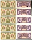 COLOMBIA. Republica de Colombia. 2 Pesos Oro. 1942-1955. P-390.

7 pieces in lot. An impressive Specimen note set of this beautiful ABNCo. type. Com...