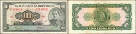 COLOMBIA. Republica de Colombia. 100 Pesos. July 20, 1965. P-403c. Issued Notes.

4 pieces in lot. Uncertified. A very lightly circulated quartet of...