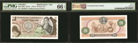 COLOMBIA. Banco de la Republica. 20 Pesos. July 20, 1974. P-409c*. RE5. Replacement.

A second 1974 replacement note and another Gem example Without...