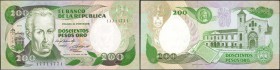COLOMBIA. Banco de la Republica. 200 Pesos. 1985. P-429. Radar Numbered Notes.

3 pieces in lot. Interesting trio of “radar” repeating number notes ...