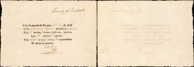 COLOMBIA. Printed Form, Fully Accomplished, for “Casa de moneda de Popayan” for Conversion of Gold to Coinage.

An intriguing form printed on laid p...