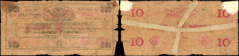 COLOMBIA. Gobierno Departamental-Tesoro del Departamento. 10 Pesos. November 190...
