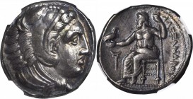 MACEDON. Kingdom of Macedon. Alexander III (the Great), 336-323 B.C. AR Tetradrachm (17.20 gms), Amphipolis Mint. NGC EF, Strike: 5/5 Surface: 4/5.
...