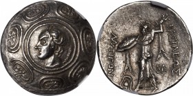 MACEDON. Kingdom of Macedon. Antigonus II Gonatas, 277-239 B.C. AR Tetradrachm (16.79 gms). NGC AU, Strike: 5/5 Surface: 3/5.

SNG Cop-1199. Macedon...