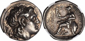 THRACE. Kingdom of Thrace. Lysimachos, 323-281 B.C. AR Tetradrachm (17.09 gm), Uncertain Mint, 305-281 BC. NGC Ch VF, Strike: 5/5 Surface: 4/5.

cf....